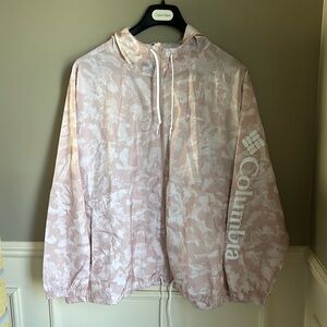 Columbia Pink Camo Windbreaker/Anorak/Parka Size 3X